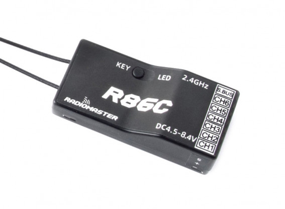 RADIOMASTER R86C-D8 6/8ch PWM/SBUS Receiver (Frsky D8 Compatible)