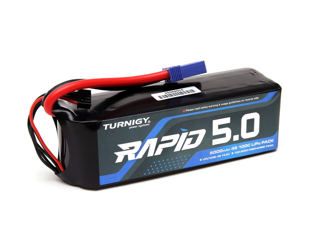 Turnigy Rapid 5000mAh 4S (14.4V) 100C LiPo Battery Pack w/EC5 Connector