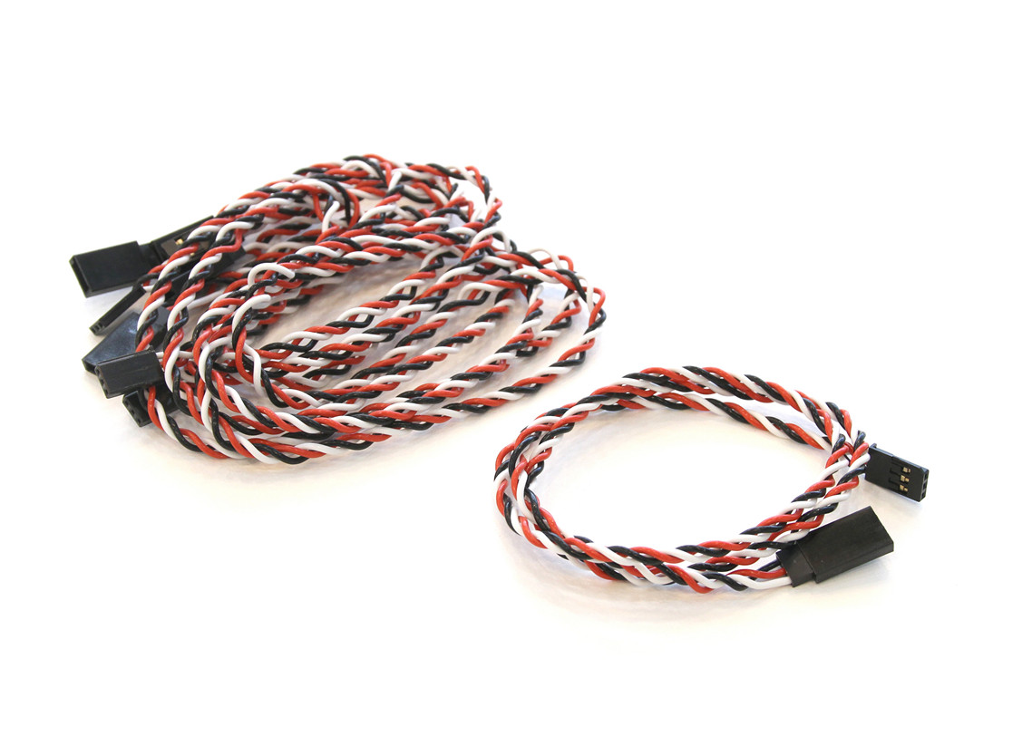 Futaba 60cm 22AWG Twisted Servo Extension Lead (5pcs) hobbyking
