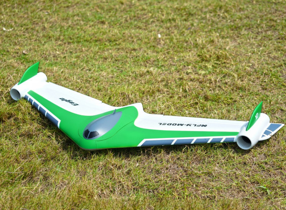 XFLY (PNF) Eagle Twin 40mm EDF Flying Wing Racing Jet w/Gyro EPO 1019mm (Green/White) Bundle Deal