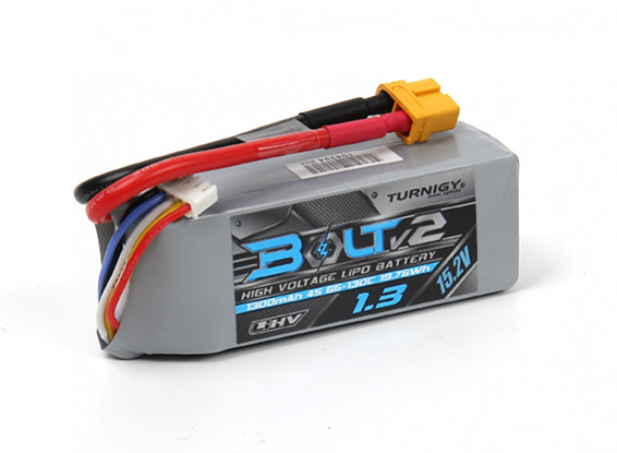 Turnigy Bolt V2 1300mAh 4S 65~130C High Voltage Lipo Pack