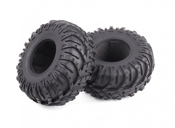1/10 Scale Dissected Chevron 1.9 Beadlock Crawler Tyres Soft Compound with Foam Inserts (2pcs) 