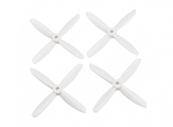 Dalprop Q4045 Bull Nose 4 Blade Propellers CW/CCW Set White (2 pairs)