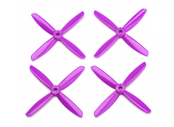 Dalprop Q4045 Bull Nose 4 Blade Propellers CW/CCW Set Purple (2 pairs)
