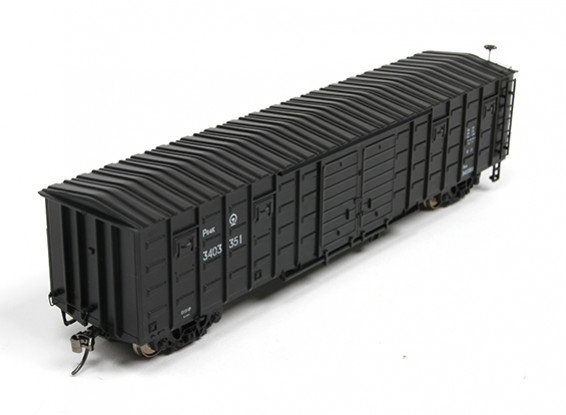 P64K Box Car (Ho Scale - 4 Pack) Black Set 2 Front