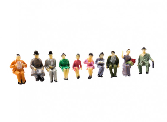 1/87th (HO scale) Assorted Sitting Figures (10pcs)