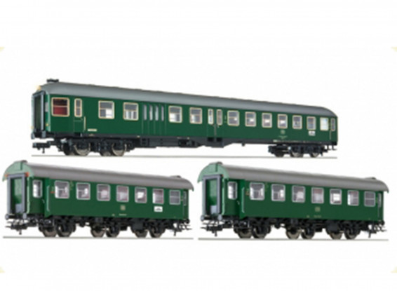Roco/Fleischmann HO Scale 3 Piece Murnau-Oberammergau DB Passenger Coach Set w/ Integrated Decoder