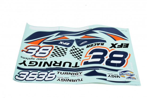 Durafly EFX Racer - Replacement Sticker Set (Orange)