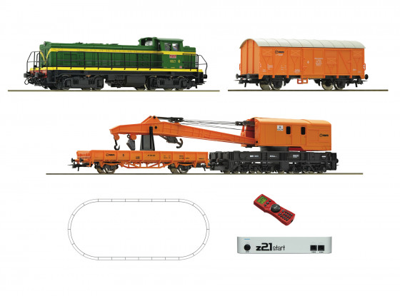 Roco/Fleischmann HO Digital Starter Set with Diesel Locomotive D307 and Track Maintenance Train RENFE (Epoch V-VI) 2
