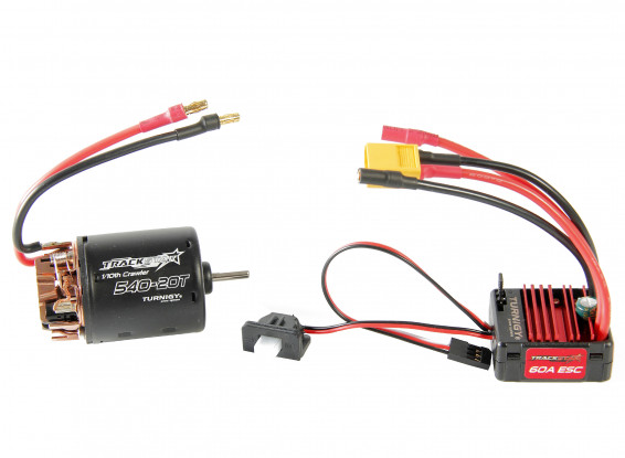 Trackstar 540-20T Brushed Motor & 60A ESC Combo for 1/10th Crawler 1