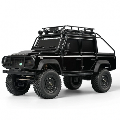 MNRC (RTR) MN111 1/18th Scale 2.4GHz Land Rover Defender D90 4WD Pickup Truck Off-Road Crawler w/Alloy Bodyshell (Black) 
