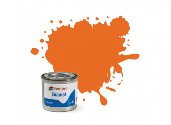 Humbrol 46 Orange Matt - 14ml Enamel Paint  AA0046
