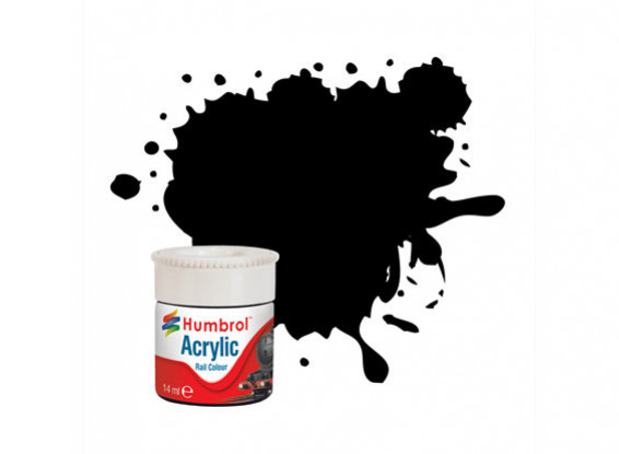 Humbrol RC401 Dirty Black Matt - 14ml Acrylic Rail Colour Paint  AB2401