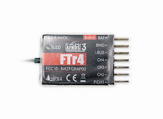 FlySky-FTr4-2-4GHz 4CH-AFHDS-RC-Receiver-Support-PWMPPMI-busS-bus-Output-Compatible-NB4-PL18-for-RC-Drone-Fixed-Wings-Gliders-9114000094-0-1