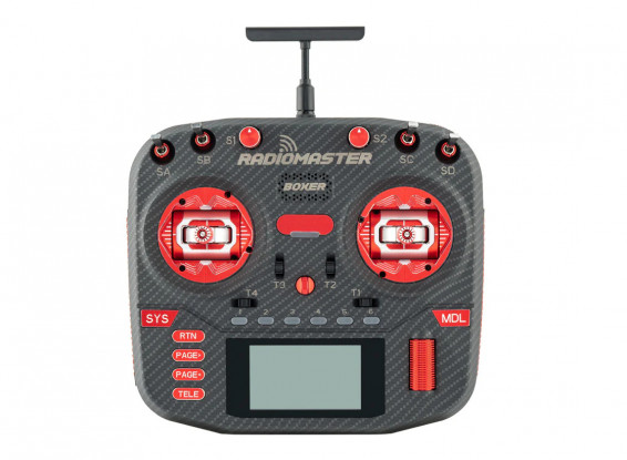 RADIOMASTER BOXER MAX (Red) ELRS FCC M2 16ch 2.4GHz RC Transmitter w/Open-Source EdgeTX Firmware 