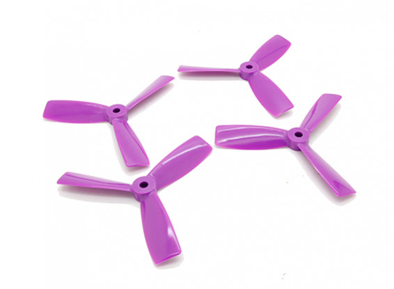 Dalprops "Indestructible" Bull Nose 4045 3-Blatt-Stützen CW / CCW Set Purple (2 Paar)