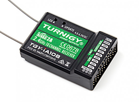 Turnigy iA10B Empfänger 10CH 2.4G AFHDS 2A Telemetrie-Empfänger mit PPM / Sbus