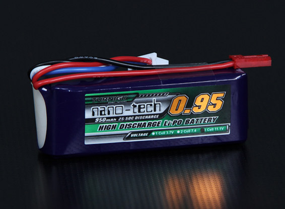 Turnigy Nano-Tech-950mAh 3S 25 ~ 50C Lipo-Pack