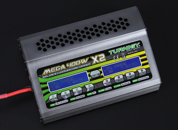 Turnigy MEGA 400Wx2 Batterieladegerät / Entlader (800W)