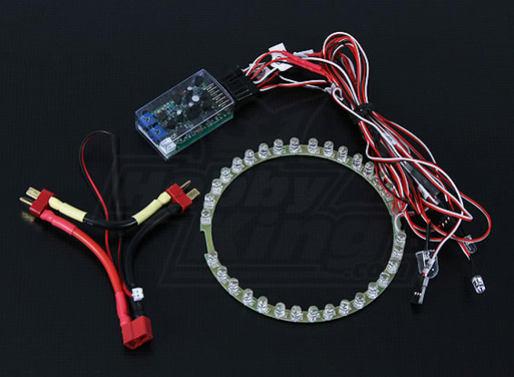 Scale-Beleuchtungssystem und After Burn Effekt LED für 90mm EDF Jet