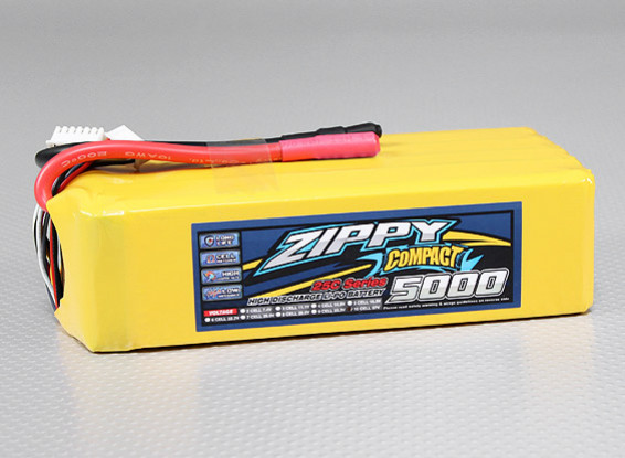 ZIPPY Compact 5000mAh 10S 25C Lipo-Pack