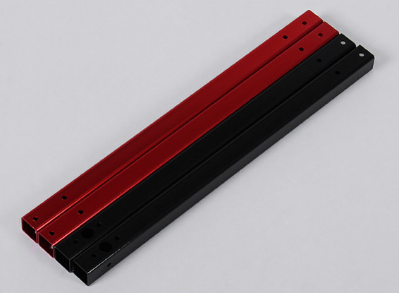 Hobbyking X550 Aluminium Ersatz Booms (2 Stück rot / 2ST schwarz)