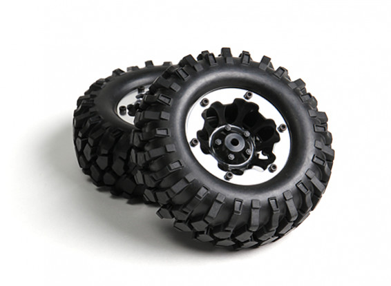 1/10 Crawler 96mm Wheel & Tyre 12mm Hex (2pc)