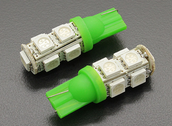 LED-Mais-Licht-12V 1.8W (9 LED) - Grün (2 Stück)
