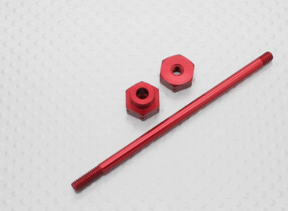 Maßstab 1:10 Aluminum Radträger 12mm - Rot