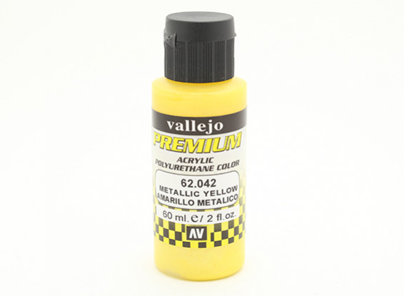 Vallejo Premium-Farbe Acrylfarbe - Metallic Gelb (60 ml)