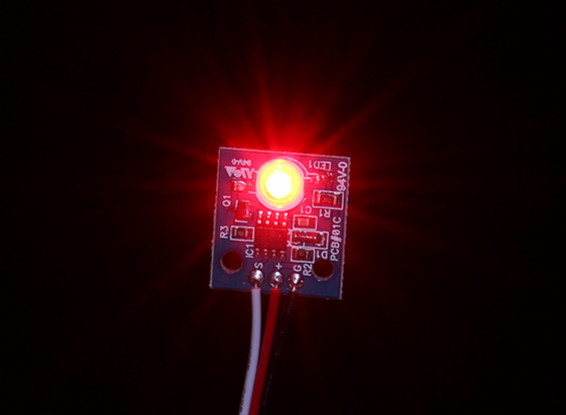 Hobbyking LED PCB Strobe-Kugel (12V) Rot