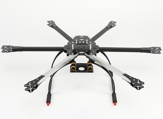 Hobbyking 650X6 Folding Hexacopter Rahmen mit Hoch Crab Fahrwerk (KIT)