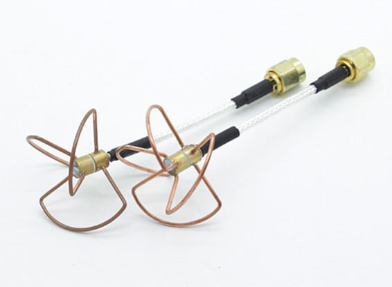 Zirkular polarisierte Antenne 5.8GHz Set (RP-SMA) (LHCP) (60mm)