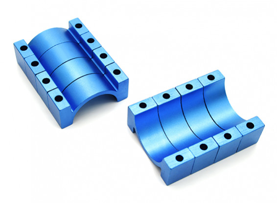 Blau eloxiert CNC 10mm Aluminium Rohrklemme 22 mm Durchmesser