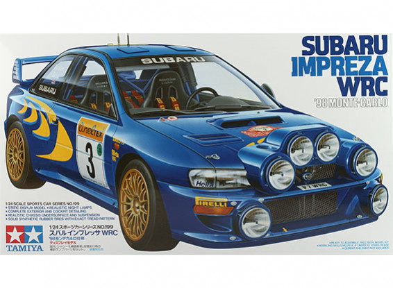 Tamiya 1/24 Maßstab Subaru Impreza WRC'98 - Monte Carlo Plastikmodellbausatz