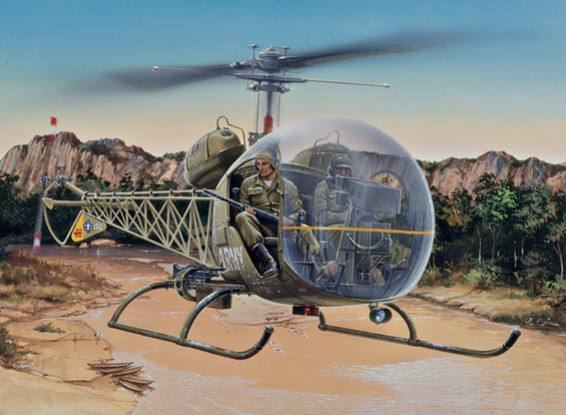 Italeri 1:48 Bell-OH-13S Sioux Plastic Model Kit