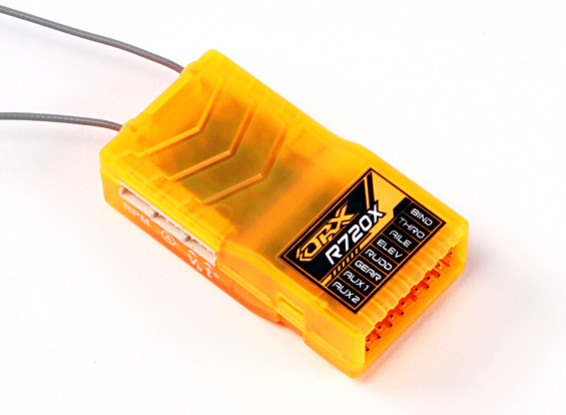 OrangeRx R720X 7Ch 2,4 GHz DSM2 / DSMX CompFullRangeRx w / SatDivAnt, F / Safe & CPPM
