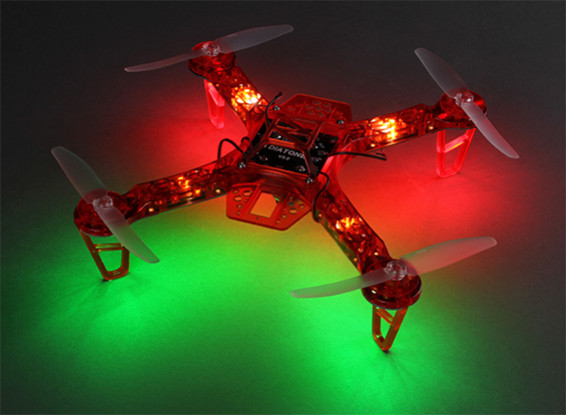 Hobbyking FPV250 V4 Red Ghost-Ausgabe LED-Nacht Flyer FPV Quadrocopter (rot) (Kit)