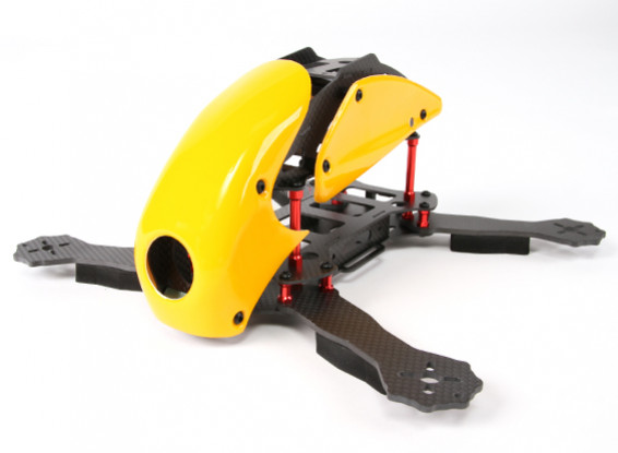 Hobbyking ™ Robocat 270mm Echte Carbon-Racer Quad (Gelb)