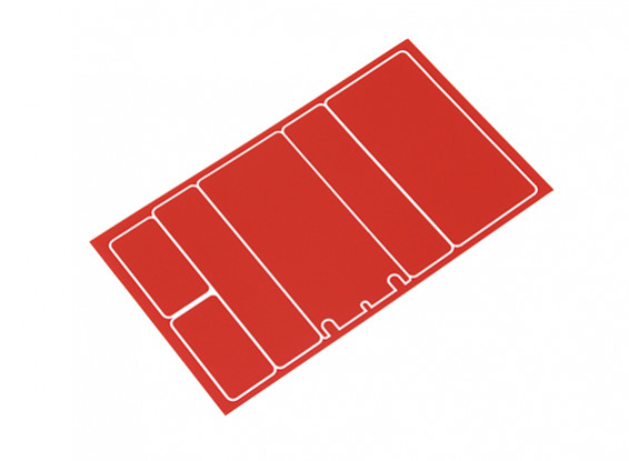 Track Dekorative Batterie-Abdeckung Panels für 2S Shorty Packung Metallic Rot Farbe (1 PC)