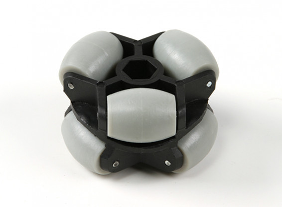 WH-01 Omni-Directional Doppel Roboter-Rad 60mm / 25kg Hex Fitting