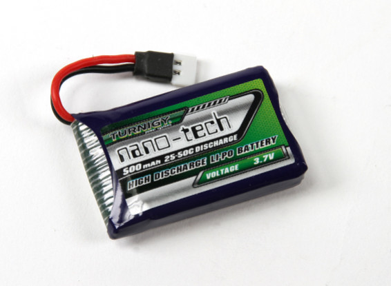 Turnigy Nano-Tech-500mAh 1S 25 ~ 50C Lipo-Pack (Losi Mini-kompatibel)