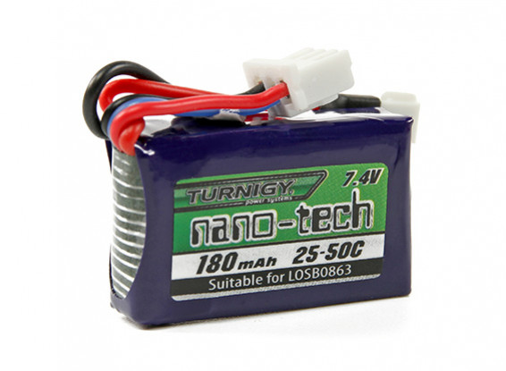 Turnigy Nano-Tech-180mAh 2S 25C LiPo-Pack (kompatibel LOSB0863)