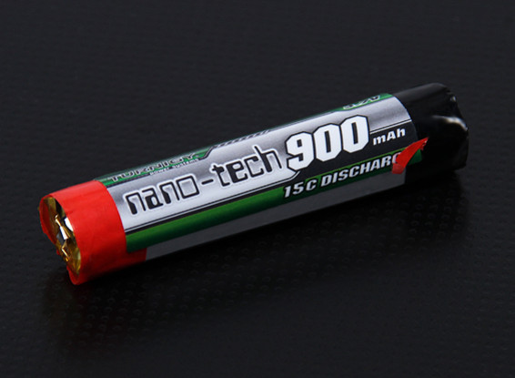Turnigy Nano-Tech-900mAh 1S 15C Runde Lipo