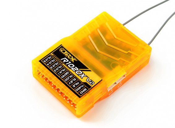 OrangeRx R1020X V2 10Ch 2.4GHz DSM2/DSMX Compatibilty Full Range Rx w/Div Ant, F/Safe & CPPM
