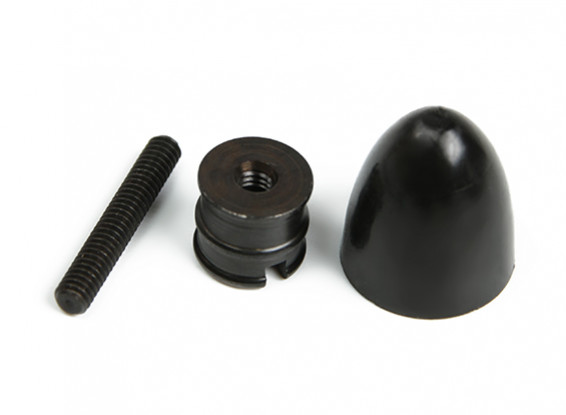 Cox 0,049 / 0,051 Rubber Sicherheits Spinner und Motor-Hub (schwarz)