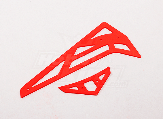 Neon Red Fiberglas horizontale / vertikale Flossen HK / Trex 450 PRO