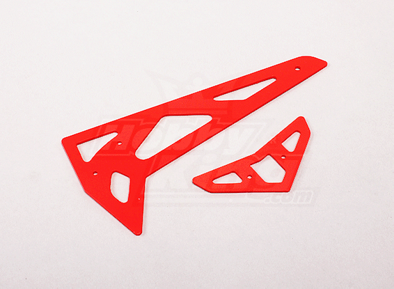 Neon Red Fiberglas horizontale / vertikale Flossen Trex 500 XL