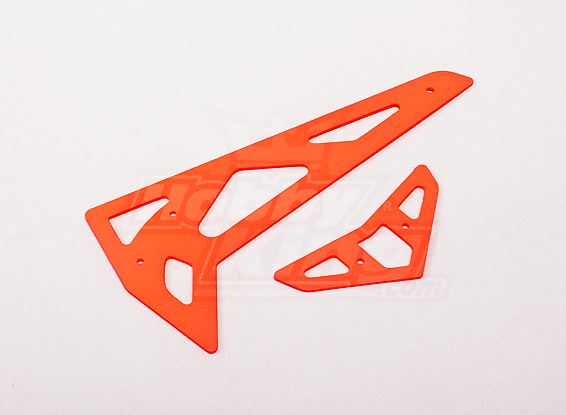 Neon Orange Fiberglas horizontale / vertikale Flossen Trex 500 XL