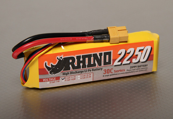 Rhino 2250mAh 3S1P 30C Lipo-Pack